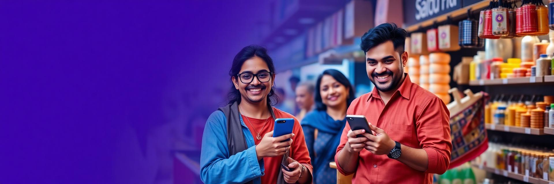 Happy Indian merchants using BillPe